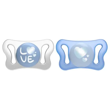 CHICCO SUCCHIETTO MICRÒ AZZURRO SILICONE 0-2MESI 2PZ