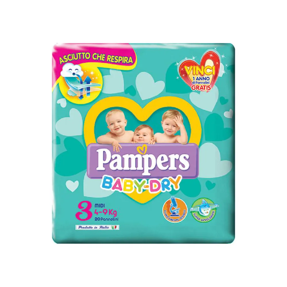 Pampers Baby Dry Downcount Midi 22 pezzi