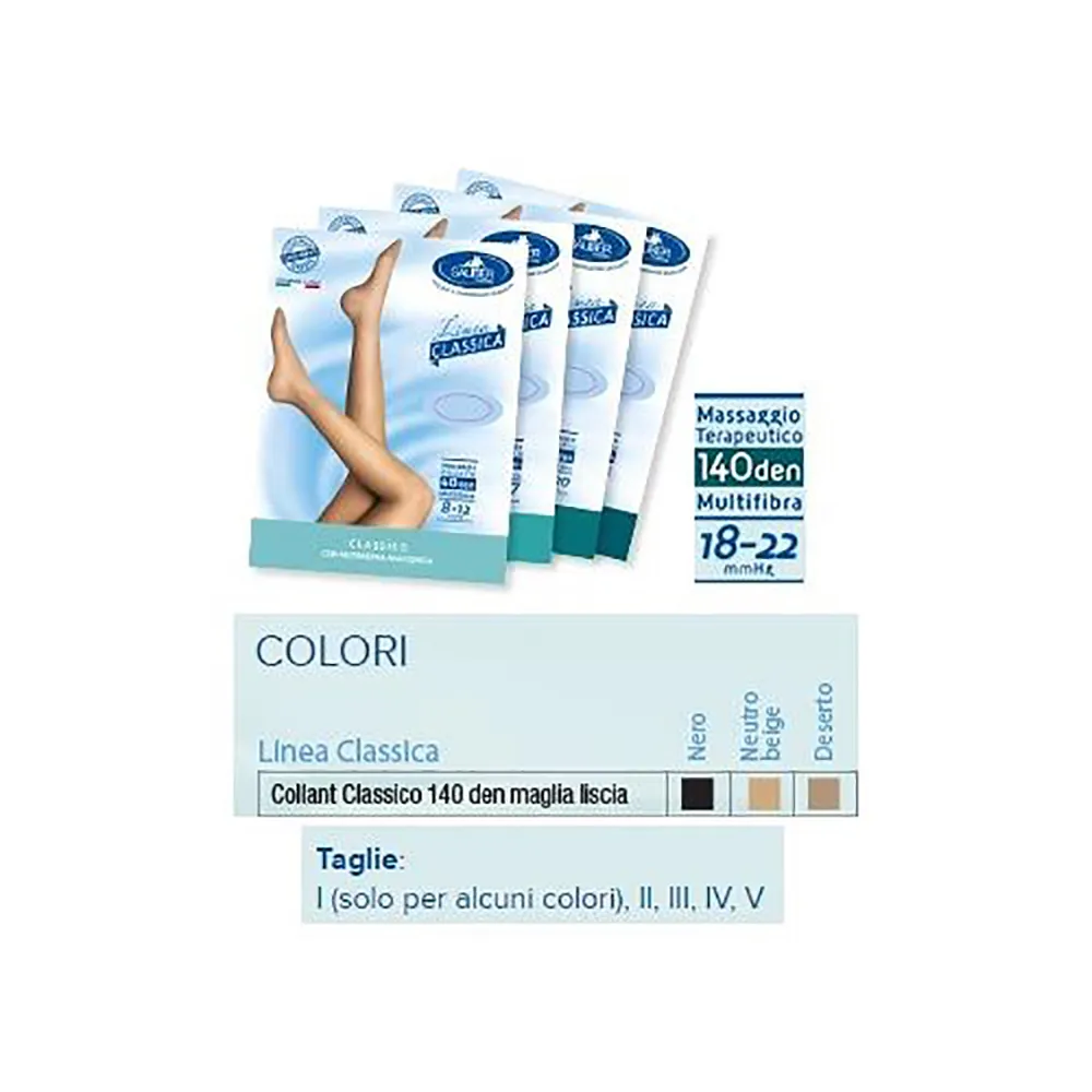 Sauber Collant Classico 140 denari Maglia Liscia Nero Taglia 2