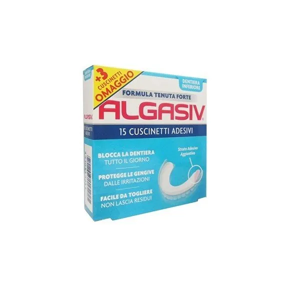 Algasiv Adesivo Protesi Inferiore 15 pz