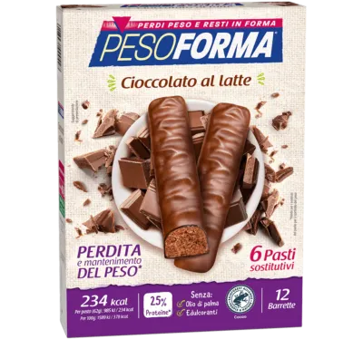 PESOFORMA BARRETTE CIOCCOLATO LATTE 12PZ