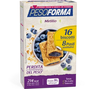 PESOFORMA BISCOTTI MIRTILLI 16PZ