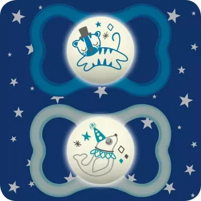 MAM AIR NIGHT SUCCHIETTO SILICONE MASCHIO 6MESI+ 2PZ