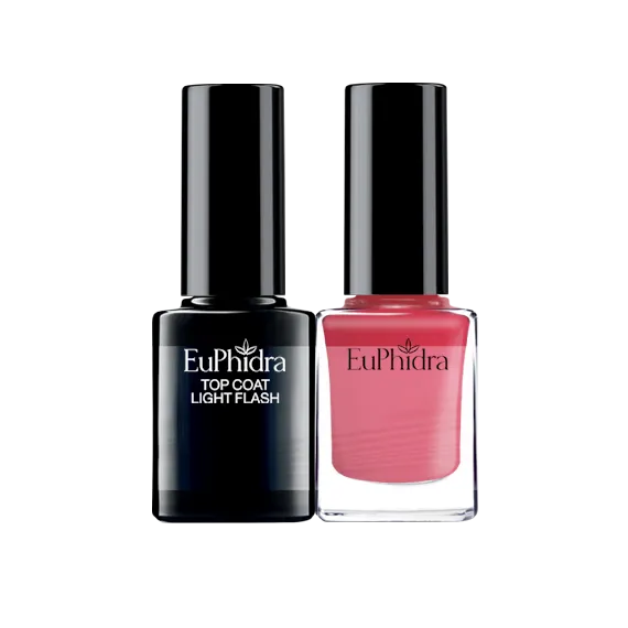 EUPHIDRA SMALTO SEMIPERMANENTE + TOP COAT LIGHT FLASH SP06