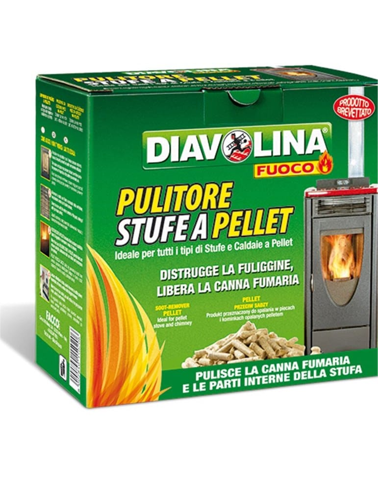 Diavolina Spazzacamino Pulitore stufe a pellet 1,5 kg