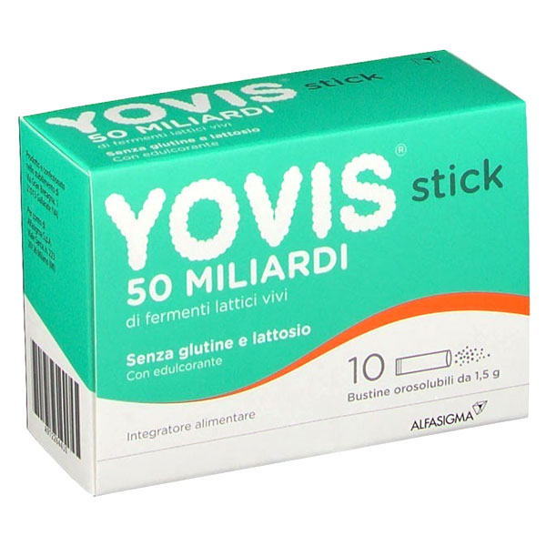 Yovis Stick 50 Miliardi Integratore Fermenti Lattici Vivi 10 Bustine Orosolubili