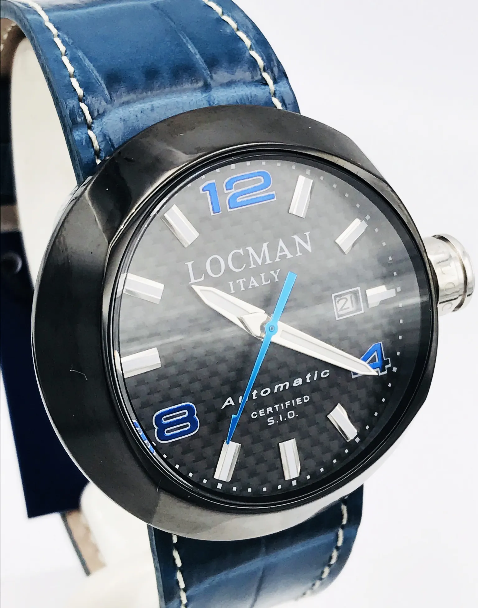 Orologio Uomo Locman Change Automatico Quadrante Fibra di Carbonio 3 Cinturini - immagine 3