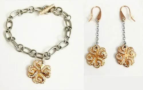 2Jewels Completo Bracciale + Orecchini Donna Quadrifoglio Italian Design 231131