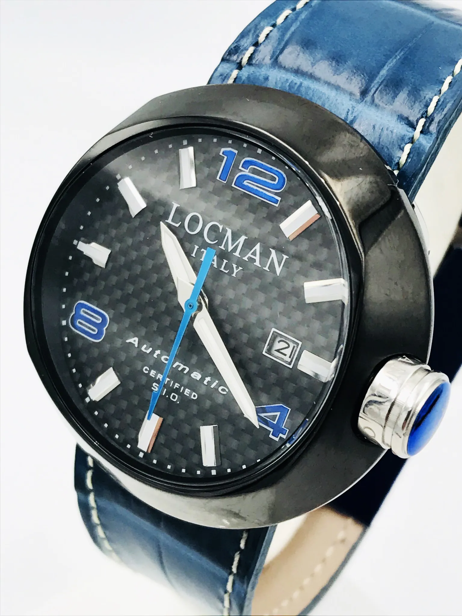 Orologio Uomo Locman Change Automatico Quadrante Fibra di Carbonio 3 Cinturini - immagine 4