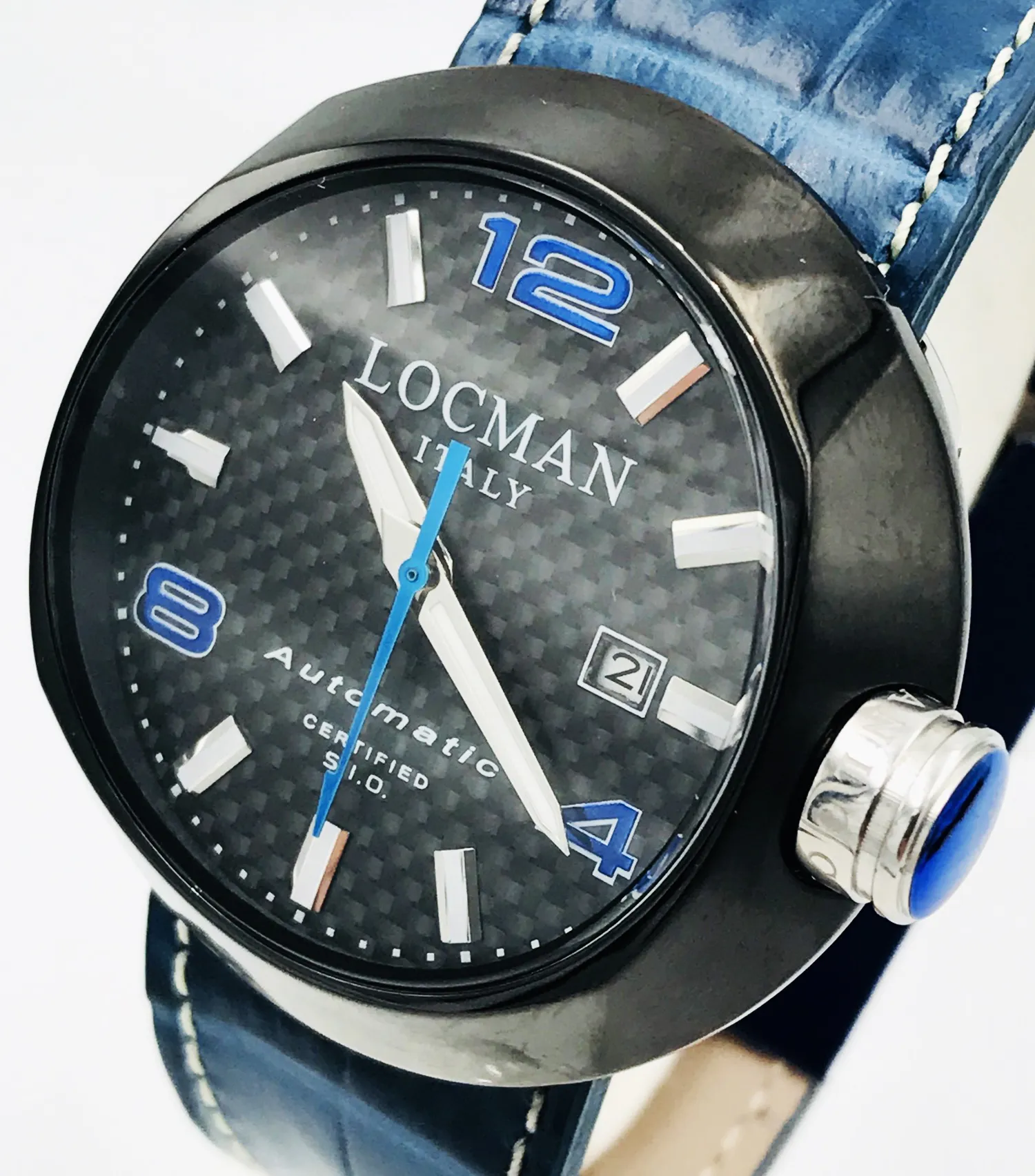 Orologio Uomo Locman Change Automatico Quadrante Fibra di Carbonio 3 Cinturini