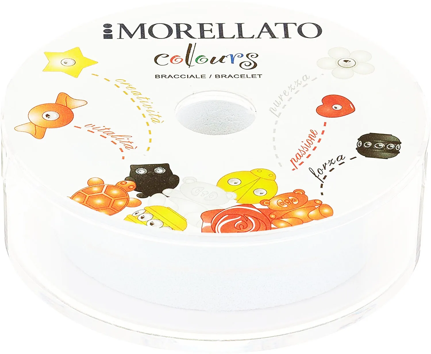 Bracciale Componibile Morellato Colours 7 Drops In Gomma Cristalli Quadrifoglio - immagine 2