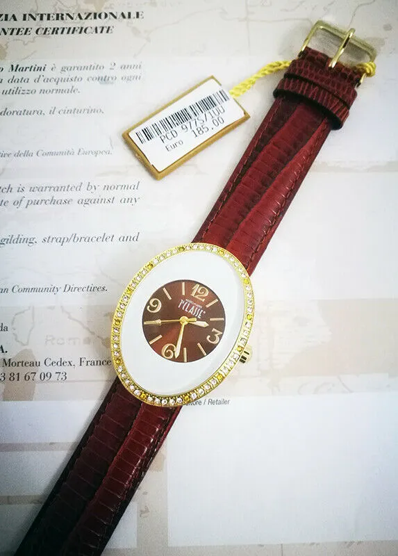 Alviero Martini 1° Classe Orologio Donna Pelle Acciaio Placcato Oro e Swarovsky - immagine 4