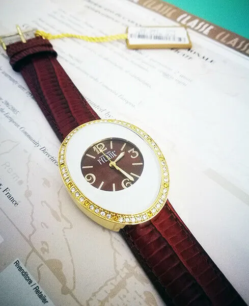 Alviero Martini 1° Classe Orologio Donna Pelle Acciaio Placcato Oro e Swarovsky - immagine 6