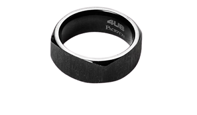 Anello Uomo Cesare Paciotti In Acciaio Nero Disponibile Misura 26 e 28 SCONTATO