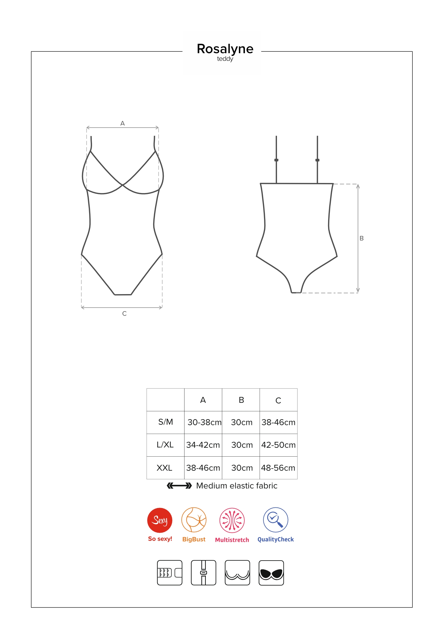 Body Rosalyne by OBSESSIVE – sexy body rosso con coppe imbottite - immagine 9