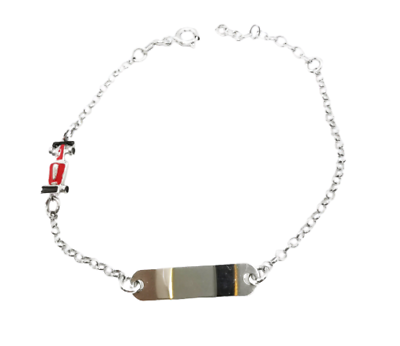 Bracciale Bimbo Bambino Argento 925 Regalo Nascita Compleanno Con Incisione Nome