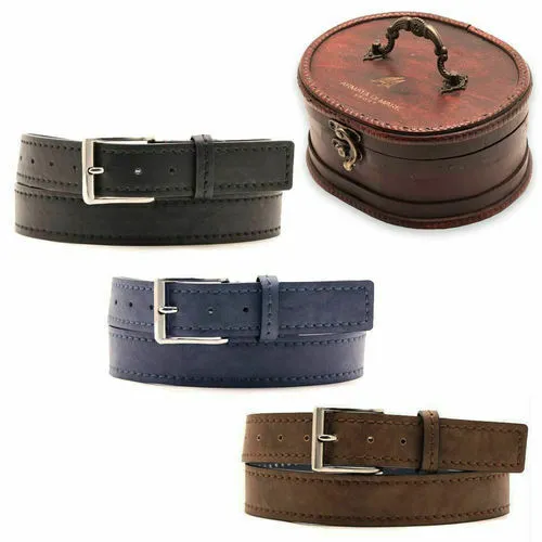 Cintura Cinta Uomo Pelle ARMATA DI MARE 110-125cm + Cofanetto In Legno Regalo