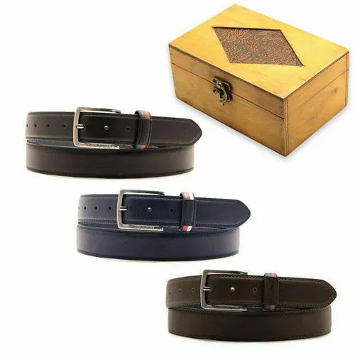Cintura Cinta Uomo Pelle ARMATA DI MARE 110-125cm Con Cofanetto Di Legno Regalo