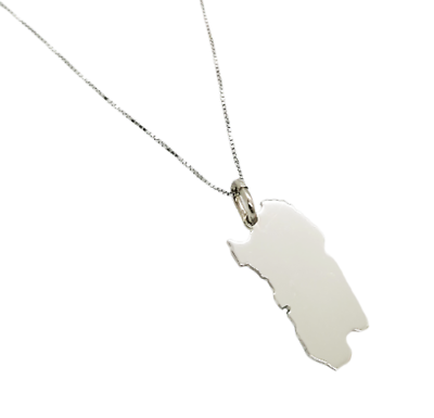 Collana Uomo Donna Regione Sardegna In Argento 925 + Incisione Personalizzata