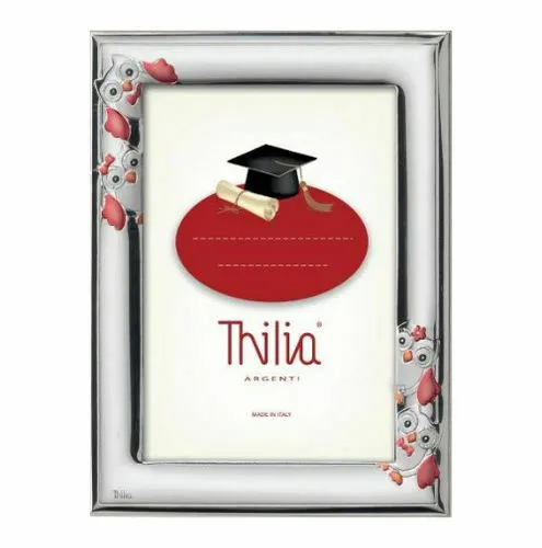 Cornice Porta Foto 13 x 18 In Argento Regalo Laurea THILIA ARGENTI Intera 17 x22