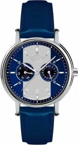 Orologio Uomo In Pelle MINI COOPER BMW Swiss Made MI.2317M/63 Blu Grey
