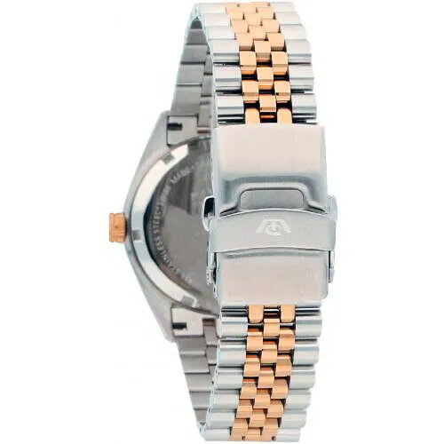Philip Watch Orologio Uomo Acciaio Jubilè Oro Rosa Cristallo Zaffiro Swiss Made - immagine 3