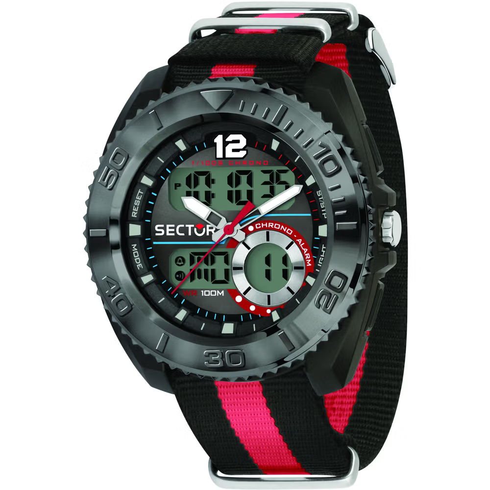 Orologio Uomo Sector Digitale Multifunzione Cronografo Allarme Luce Notturna WR