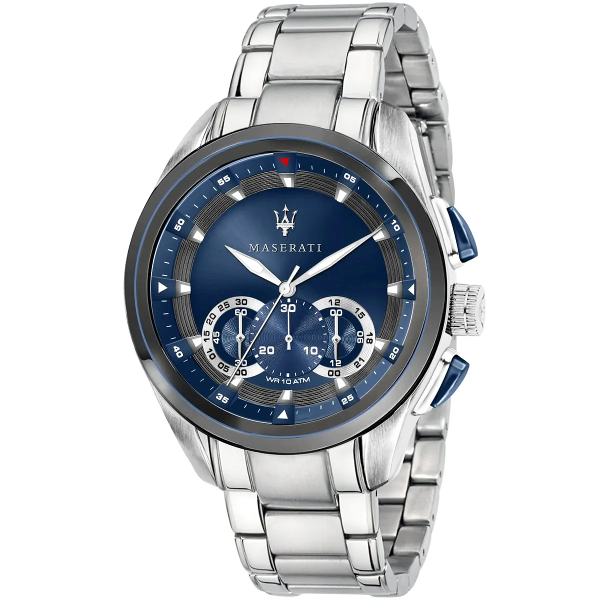 Orologio Uomo MASERATI Cronografo Cinturino Acciaio Quadrante Blu R8873612014 - immagine 4