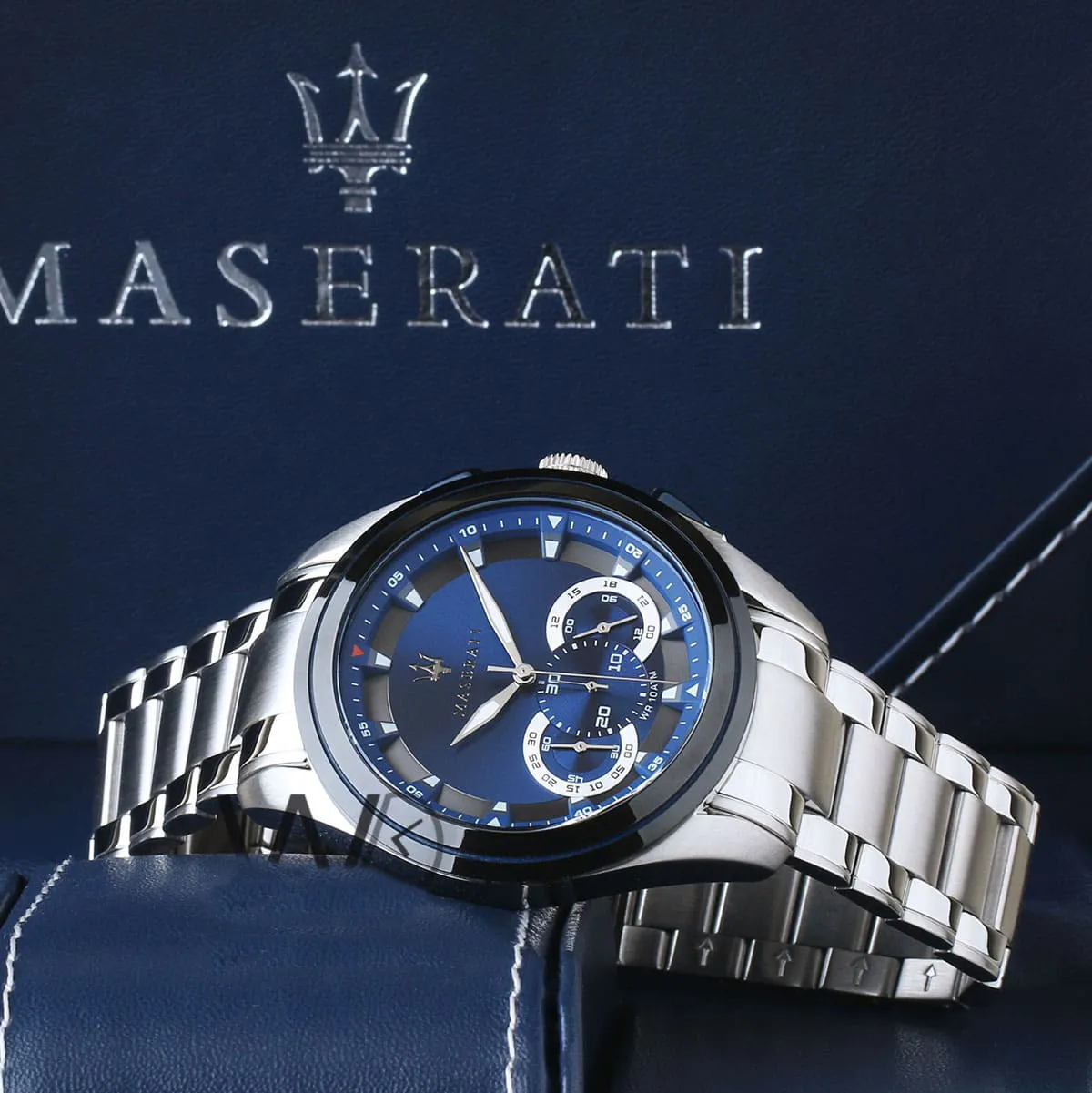 Orologio Uomo MASERATI Cronografo Cinturino Acciaio Quadrante Blu R8873612014 - immagine 5