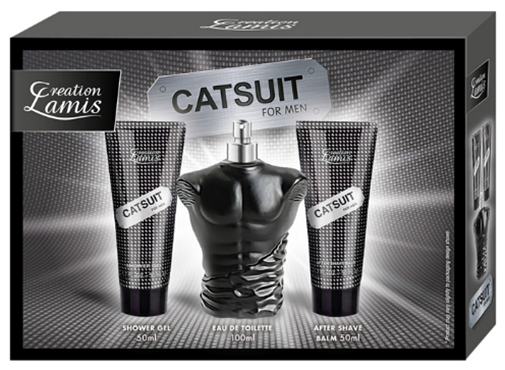 Profumo Uomo Creation Lamis Catsuit 100ml Set Regalo Con Gel Doccia e Dopobarba