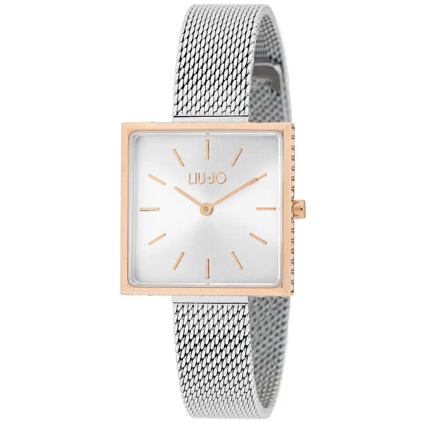 Orologio Donna Liu Jo Glamour In Acciaio Placcato Oro Rosa Maglia Milano TLJ1558