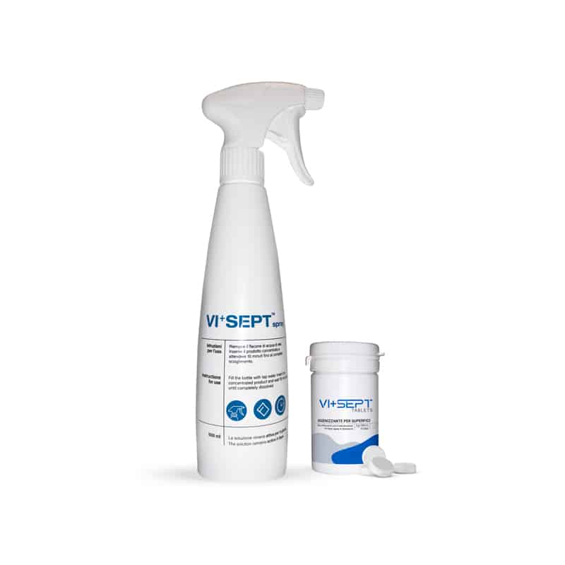 VISEPT TABLETS CON NEBULIZZATORE (10 tabs) – Igienizzante in compresse contro gli allergeni indoor