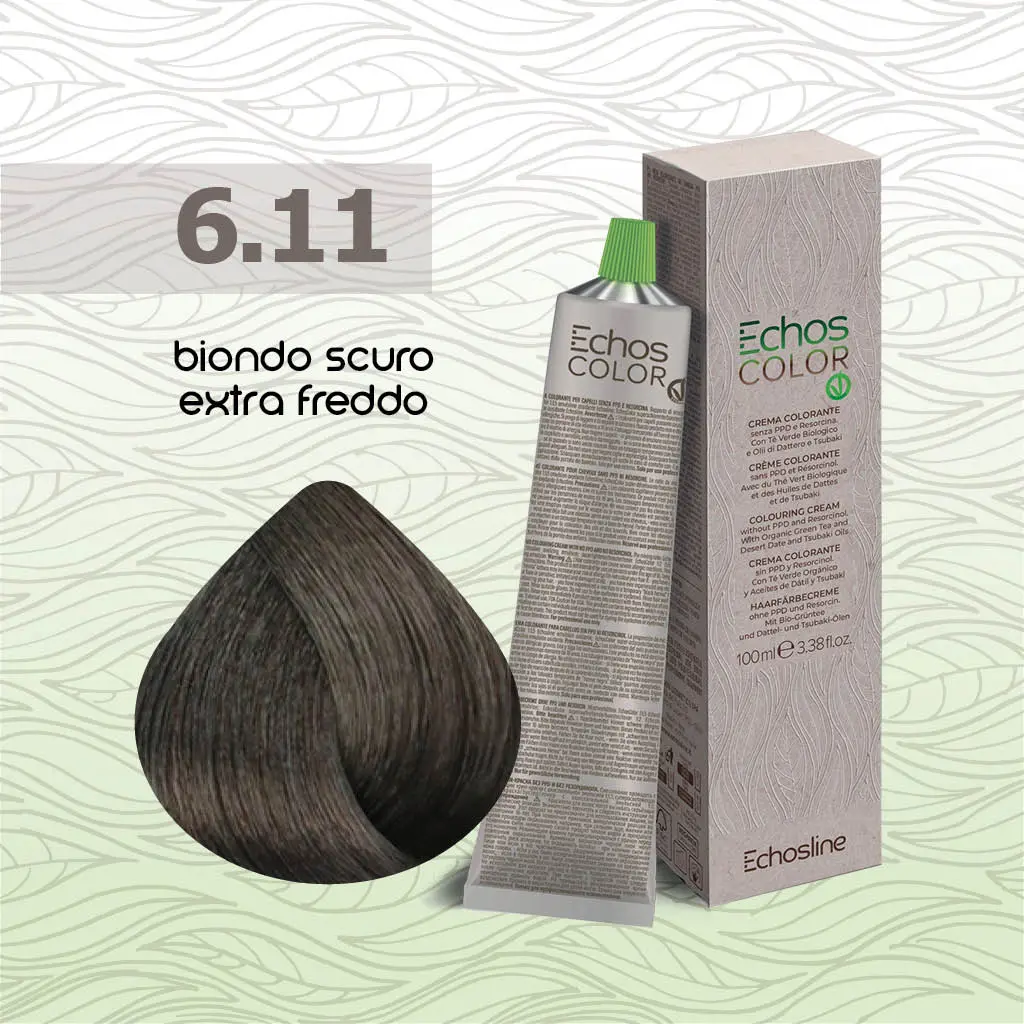 Echos Color – Crema colorante capelli – 6.11 Biondo Scuro Extra Freddo – 100 ml